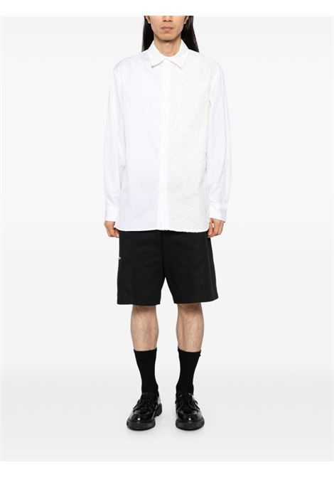 Camicia con inserti in pizzo in bianco Simone Rocha - uomo SIMONE ROCHA | 52541025WHTIVRY